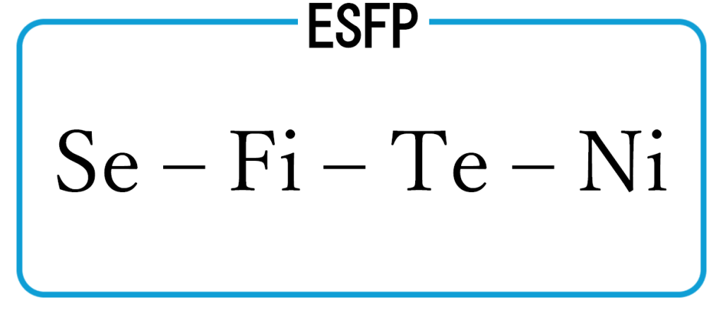 ESFPの機能スタックを横に並べた画像